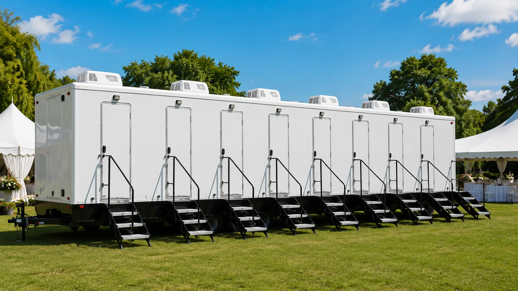 8 Stall Restroom Trailer in Ontario, CA