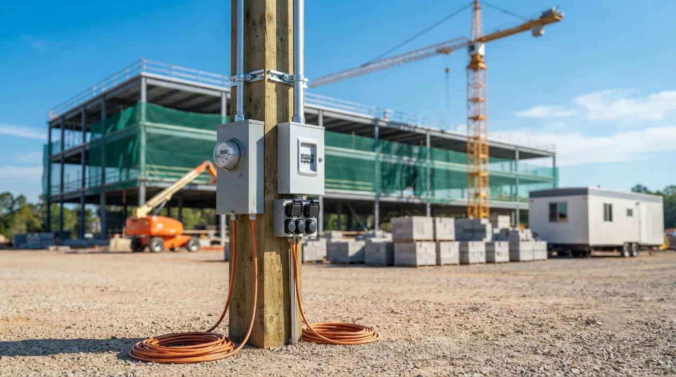 Temporary Power Pole in Ontario, CA